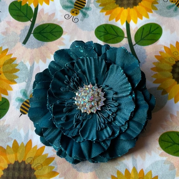 🪻 TIEKS TEAL FLOWER 🪻 NWOT - Picture 1 of 16